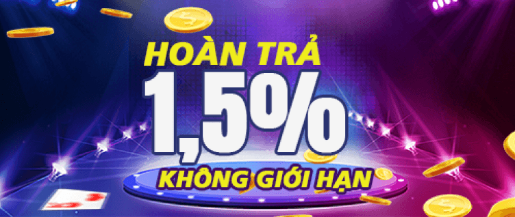 HOÀN TRẢ CƯỢC 1.5%